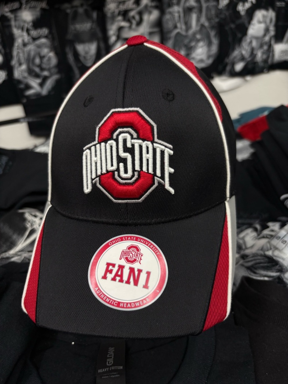 Ohio State Red & Black Fan Cap